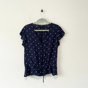 Rails Polka Dots Blouse Size Med